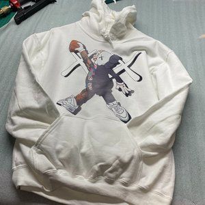 White Unisex Hoodie Size Medium KAWS Jordan